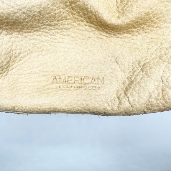 American Leather Company  Tan Leather Hobo Shoulder Bag - Picture 2 of 7